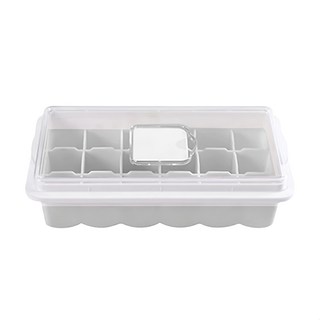 好加水 自治十八格冰格模具 PP+PS+TPE材質, 23 x 13 x 7cm, 01.灰色, 1個