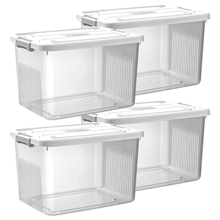 BangJiaShi 幫家適 透明整理箱, 透白, 4個