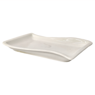 TATUNG 大同磁器 象牙強化 長方波浪盤, 象牙白, 1組