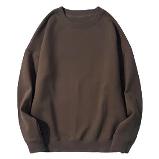 落肩情侶大學T，均碼，肩寬60cm, 深咖