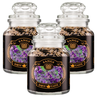 FANGS 方氏 薰衣草茶 法國薰衣草+斯里蘭卡紅茶, 60g, 3罐, 1瓶