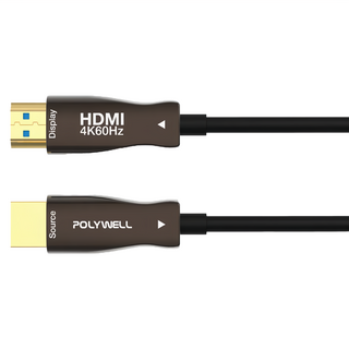 POLYWELL 寶利威爾 HDMI AOC光纖線 4K 60Hz UHD, 20m, 1條