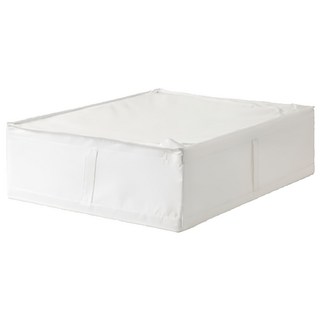 好物良品 牛津布玩具衣服床底收納箱 摺疊收納 換季收納 耐磨耐用 透氣設計, 19 x 55 x 69 cm, 白色, 1個