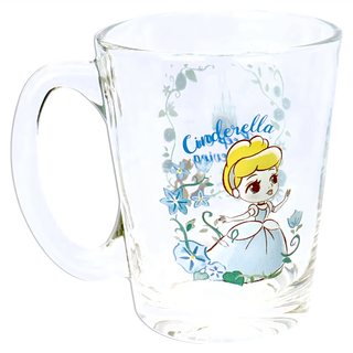 Disney 迪士尼 玻璃馬克杯 DS-8300CR 7.5 x 7.5 x 10cm 300ml, 仙杜瑞拉 透明色, 1個