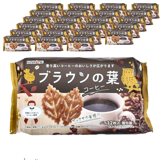 SANRITSU 三立製菓 源氏派 楓葉造型餅 咖啡風味, 6g, 24個