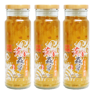 譽方媽媽 黃金蟲草雪耳多醣露, 開瓶即飲 冷熱皆宜, 230g, 3瓶