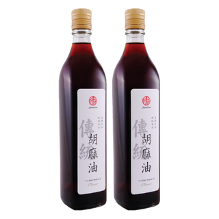 真老 純油磅黑麻油 手工冷壓 香濃質純, 500ml, 2瓶