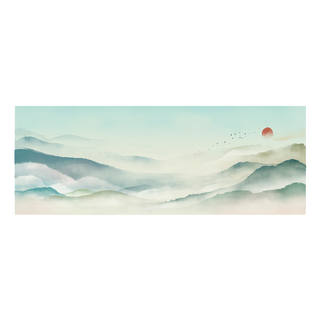 24mama 掛畫 單聯式 古典 無框畫, 水墨山水