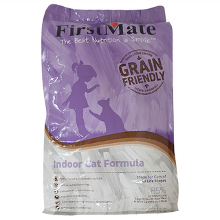 FirstMate 第一饗宴 全齡貓 優穀健康配方飼料 6kg 室內貓適用, 非籠養雞 + 海魚, 1袋