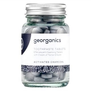 georganics 活性碳礦物牙膏錠 120顆 含小蘇打、酒石酸, 137g, 1罐