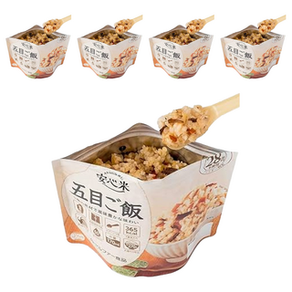 ANSHIN-MAI 安心米 五目集即時炊飯保存包 附湯匙, 100g, 5包