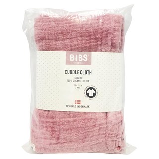 BIBS 有機棉紗布安撫巾 2條裝, 70*70cm, GOTS認證, 藕色, 1組