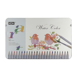 MONA 蒙納 水溶性色鉛筆 套裝, 12色, 1盒