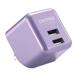 PLUSv雙USB 3.4A 第二代 超急速充電小豆腐 UC-2P01, 璀璨紫, 1個