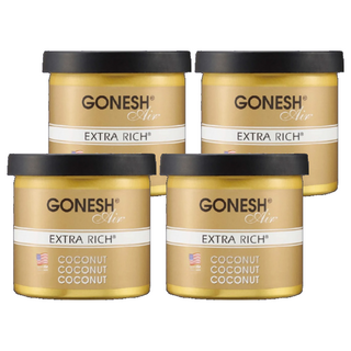 GONESH 芳香膠 日本芳香劑 車內/室內芳香, 椰子, 78g, 4罐