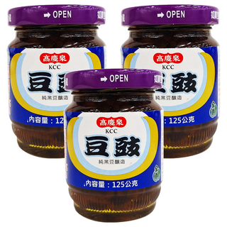 高慶泉 素食豆豉 純黑豆釀造, 125g, 3罐