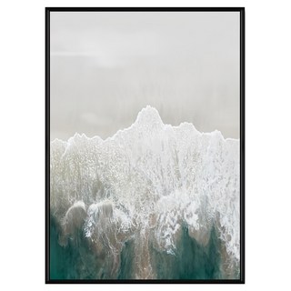 Boluo 菠蘿選畫所 雲山幻境III 掛畫 40 x 30cm 畫框 - 簡約現代居家裝飾, 黑色