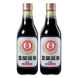 金蘭醬油，純釀造，非基因改造黃豆, 590ml, 2瓶