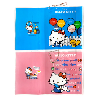 Hello Kitty 凱蒂貓 萬用收納卡片套 Set 2, 粉紅色、藍色, 19.6 x 13.5cm