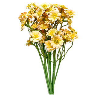 FLORALIFE M 仿真花 法式野餐洋甘菊檸檬黃花材 居家裝飾 擬真花藝擺設, 黃色, 1個