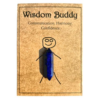 上手家居 幸運原礦水晶柱, 青金晶, 象徵智慧與洞察力, 提升溝通與自信, 1個