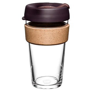 Keep Cup Brew Cork 軟木隨行杯 L - 甜酒紅 強化鈉鈣玻璃, 454ml, 1個