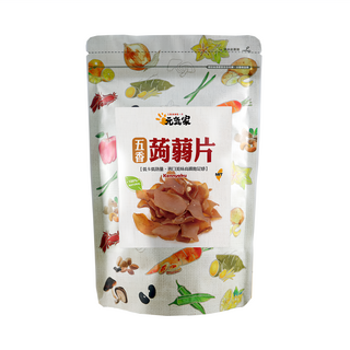 元氣家 高纖五香蒟蒻片 口感Q彈有嚼勁 富含膳食纖維 低卡低熱量 台灣製造, 200g, 1包