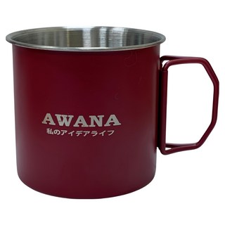 AWANA 戶外不鏽鋼折疊杯 AK-350 350ml, 1個, 紅色