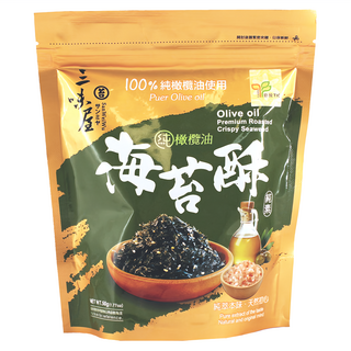 三味屋 100%純橄欖油海苔酥, Premium Roasted Crispy Seaweed, 50g, 1包