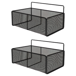 小麥購物 網格置物架 C422 大 261g, 2個, 極致黑