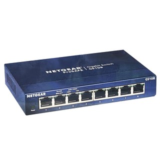 NETGEAR 8埠 Gigabit 無網管金屬殼網路交換器, GS108, 1個