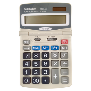 AURORA 震旦 DT3940 計算機，12位數超大型顯示螢幕，雙電源, 1個