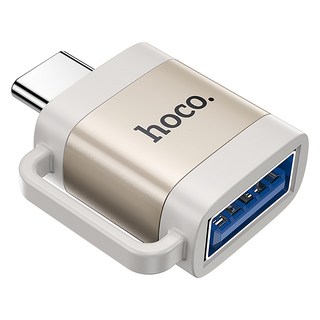 hoco. 浩酷 Type-C公轉USB母OTG轉接頭 UA31C, 灰色, 28.03mm, 1個