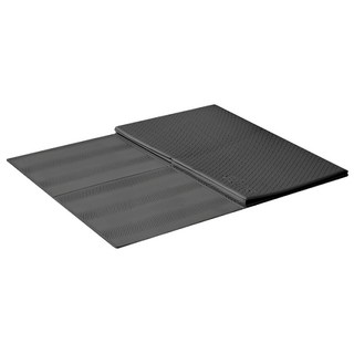 Lotus COZY FITNESS SERIES 環保TPE加寬雙折疊瑜珈墊 台灣製 180 x 66 x 0.5cm, 巴黎瑪黑 黑色, 1個