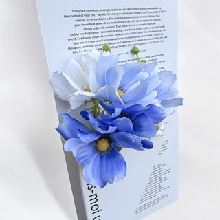 FLORAL M 莫內花園手綁仿真花, 1個, 藍色