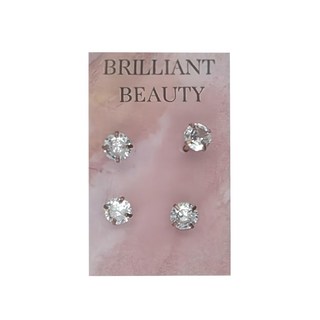 耀眼美人 閃耀玫瑰金色雙鑽50分鈦閃耀耳環, 玫瑰金色