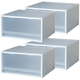 KEYWAY 聯府 單抽屜整理箱 CK-71 20L, 白色, 4個