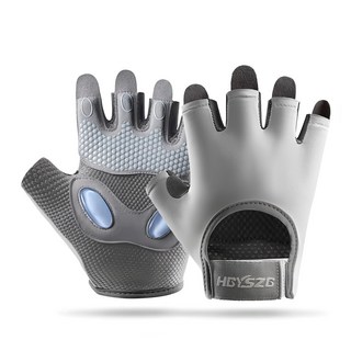 HBYSZB 運動健身耐磨手套, 北極灰, 1雙