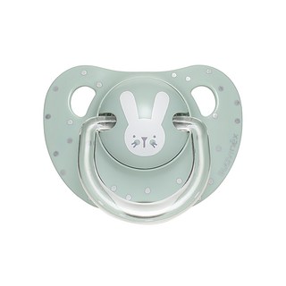 Suavinex 蘇維妮 Hygge 兔子款矽膠奶嘴 薄荷綠色, 0~6個月, 1個