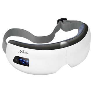 Panatec 沛莉緹 K-130 氣壓式溫熱眼部按摩器，白色/黑色，20 x 8 x 3 公分