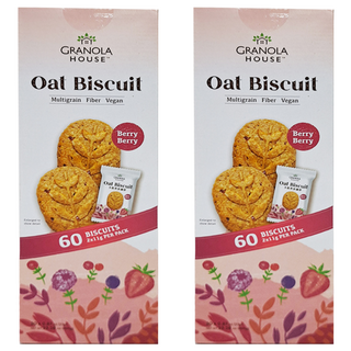 GRANOLA HOUSE 宴麥森林 多穀燕麥纖餅 莓果花園 60片, 660g, 2盒