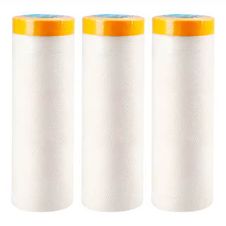 遮蔽防塵膜 油漆防塵保護膜, 4 x 15m, 3捲