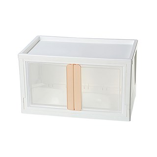 KEYWAY PU76-1 雪山磁吸式雙開收納櫃76L(奶茶), 1入