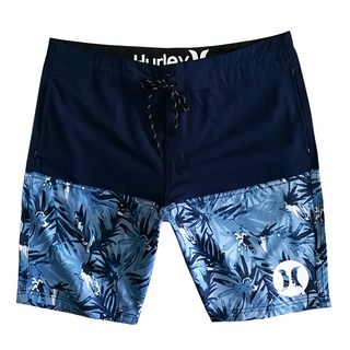 Hurley 男款沙灘褲, 藏藍樹葉, 32碼