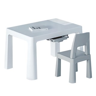 LILIKOKO 哩哩摳摳 兒童學習桌，一桌二椅，BS-8817-2, 灰色