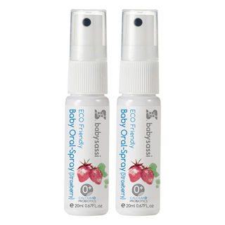 babysassi 誰是寶貝 兒童口腔噴護劑 加鈣益生菌 草莓口味, 20ml, 2條