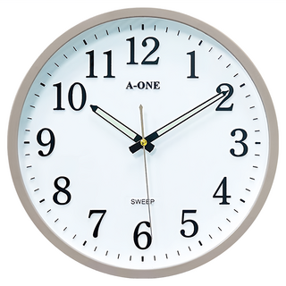 A-ONE 金吉星 掛鐘 超靜音優雅時鐘, 暖色灰