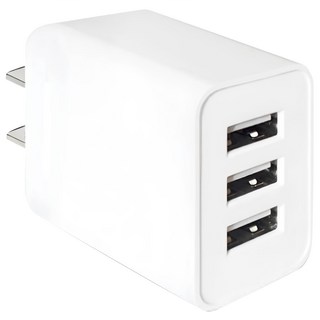 Dr.AV 聖岡科技 3.1A USB 三孔極速充電器, 國際通用電壓110V-240V, 多重安全防護, USB-533, 1個