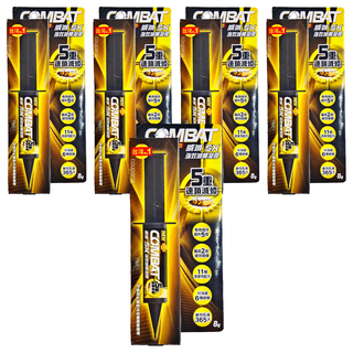 COMBAT 威滅 強效滅蟑凝膠餌劑 5重連鎖滅蟑, 8g, 5盒