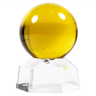 水晶球擺件, 黃色, 1個, 5g